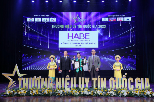 CÔNG TY TNHH DƯỢC MỸ PHẨM HABE  LỌT TOP 10 THƯƠNG HIỆU UY TÍN QUỐC GIA NĂM 2023
